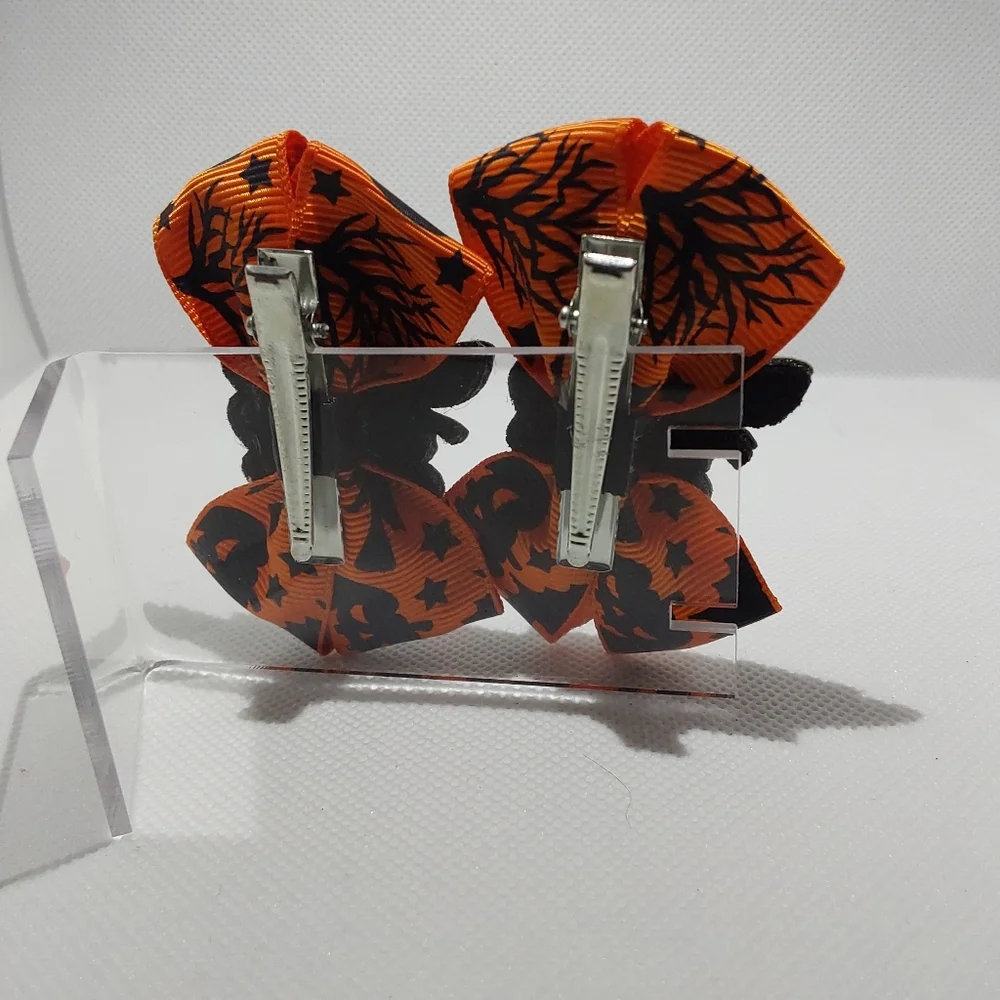 Halloween pumpkin hair clips